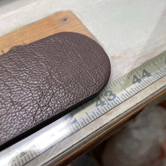 Chicos Adjustable Belt Size Medium Brass Rhinestone Embellished Oval Bling Brown - Picture 5 of 6